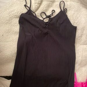 Black spaghetti strap dress